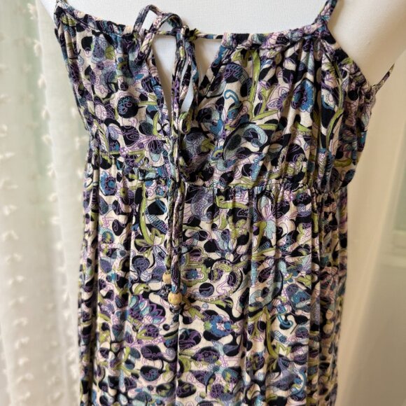 Floral BoHo Spaghetti-Strap Floor-Length Dress - Picture 7 of 14